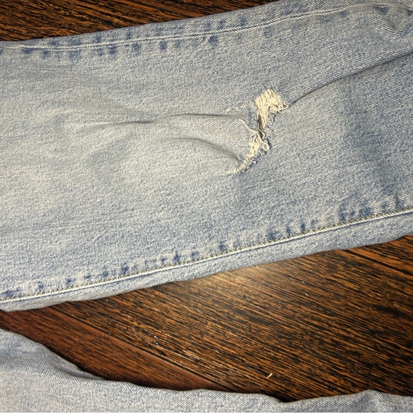 Light Blue Distressed Jeans - Picture 6 of 7